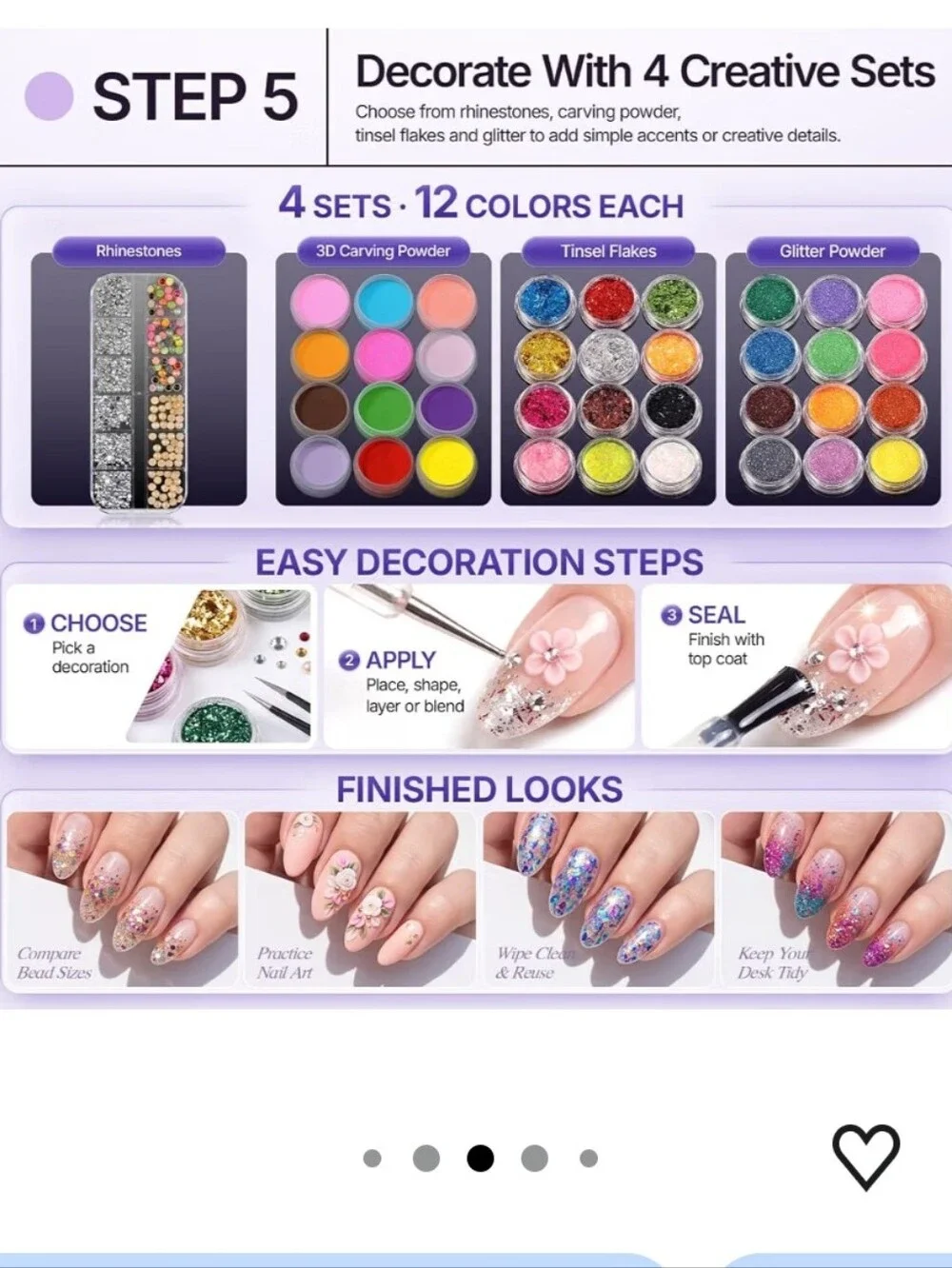 Acrylic Nail Kit for Beginners: Professional Acrylic Powder and Liquid UV Lamp